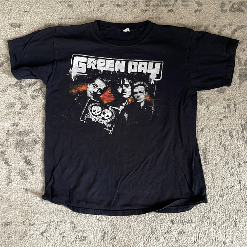 Vintage Black Punk Green Day Band T-Shirt